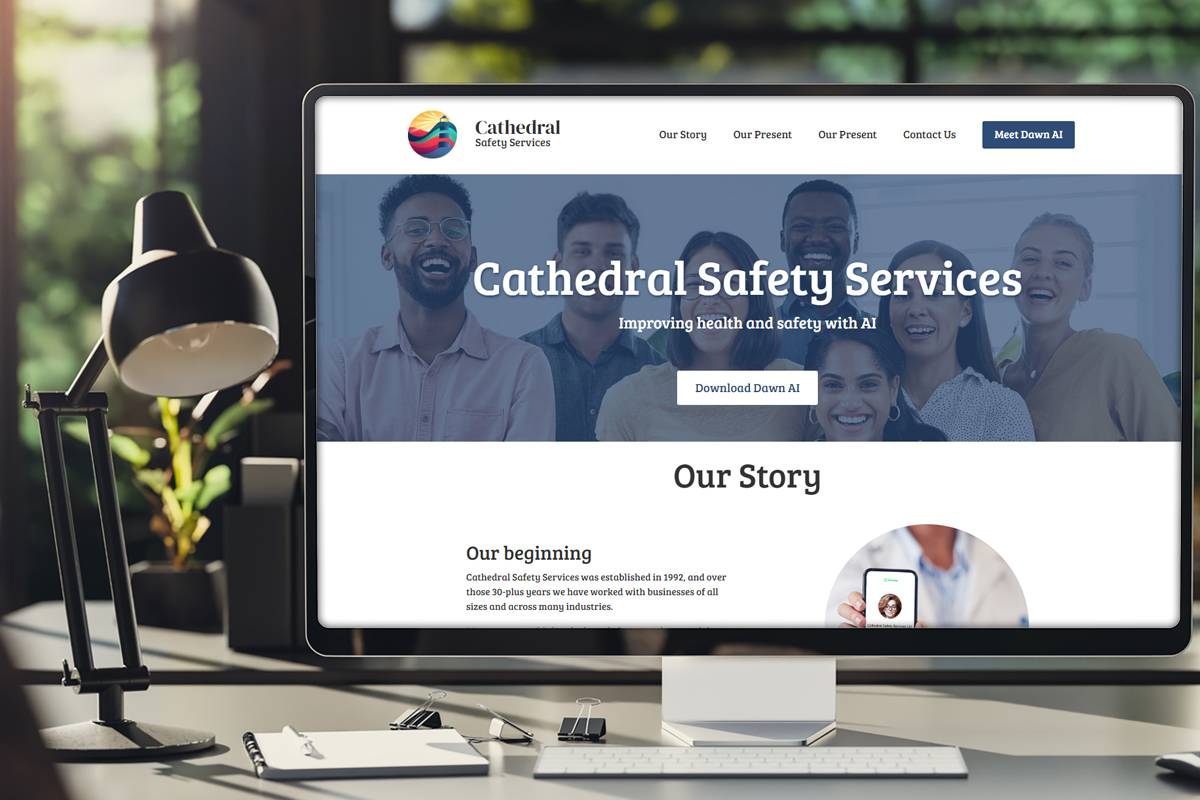 Cathedral Safety Services on laptop
